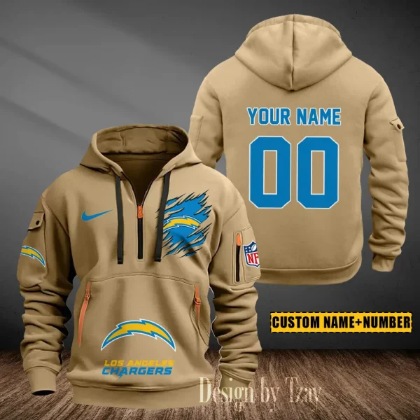 Los Angeles Chargers Heavy Fleece Pullover Hoodie AZHEAVYHD439 - Image 4