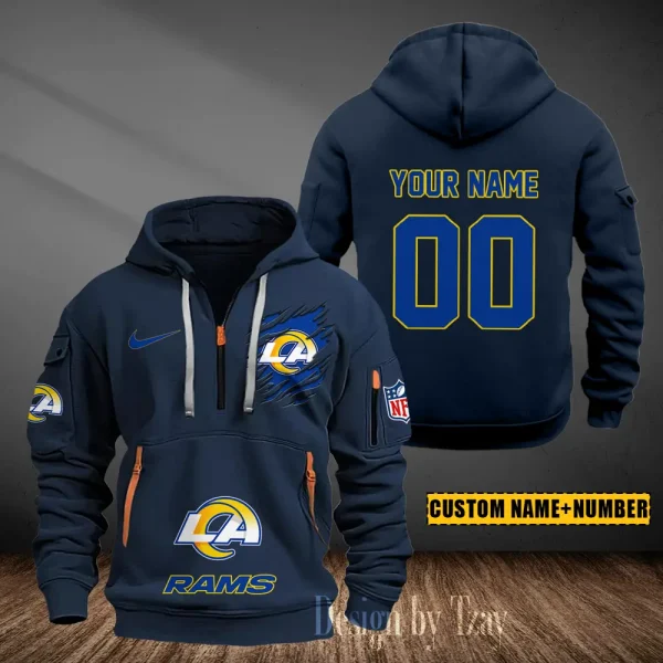 Los Angeles Rams Heavy Fleece Pullover Hoodie AZHEAVYHD440 - Image 3