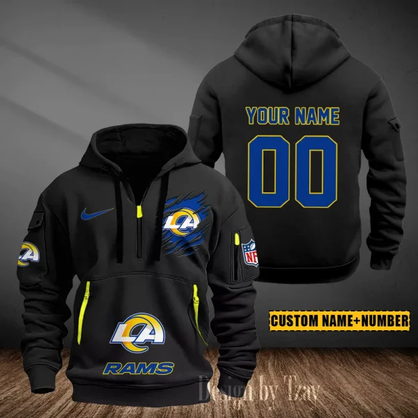 Los Angeles Rams Heavy Fleece Pullover Hoodie AZHEAVYHD440 - Image 4