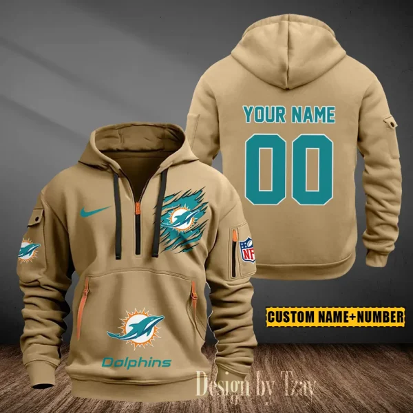 Miami Dolphins Heavy Fleece Pullover Hoodie AZHEAVYHD441 - Image 3