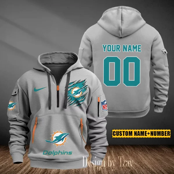 Miami Dolphins Heavy Fleece Pullover Hoodie AZHEAVYHD441 - Image 4