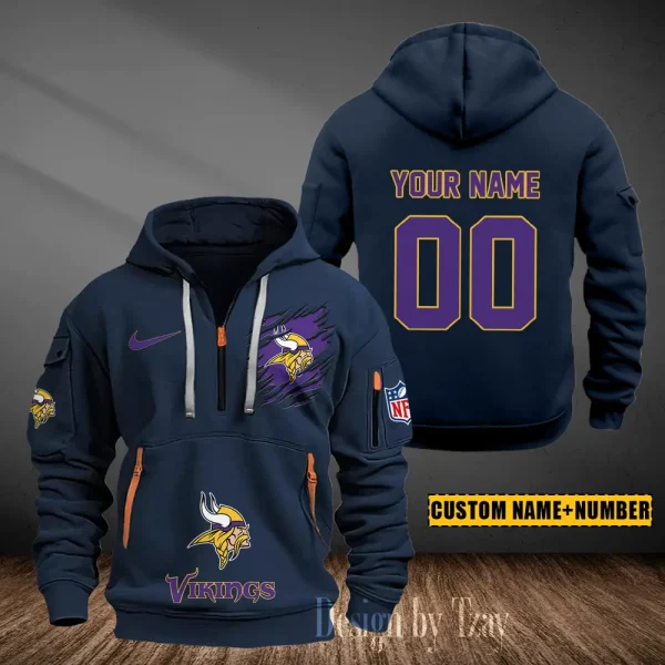 Minnesota Vikings Heavy Fleece Pullover Hoodie AZHEAVYHD442 - Image 4