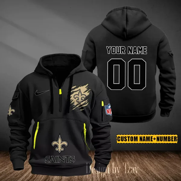 New Orleans Saints Heavy Fleece Pullover Hoodie AZHEAVYHD444 - Image 2