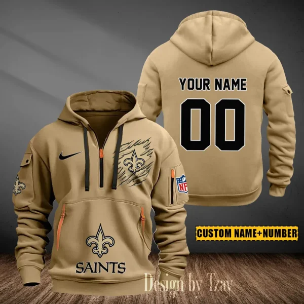 New Orleans Saints Heavy Fleece Pullover Hoodie AZHEAVYHD444