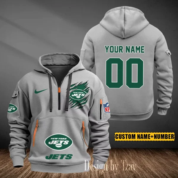 New York Jets Heavy Fleece Pullover Hoodie AZHEAVYHD446