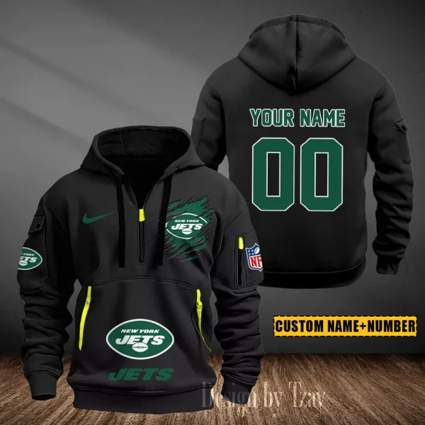New York Jets Heavy Fleece Pullover Hoodie AZHEAVYHD446 - Image 4
