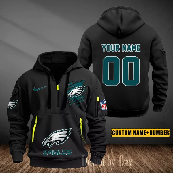 Philadelphia Eagles Heavy Fleece Pullover Hoodie AZHEAVYHD447 - Image 2