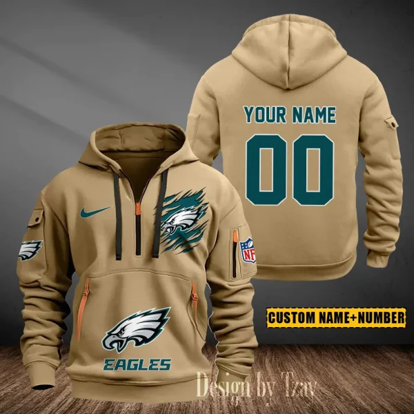 Philadelphia Eagles Heavy Fleece Pullover Hoodie AZHEAVYHD447 - Image 4