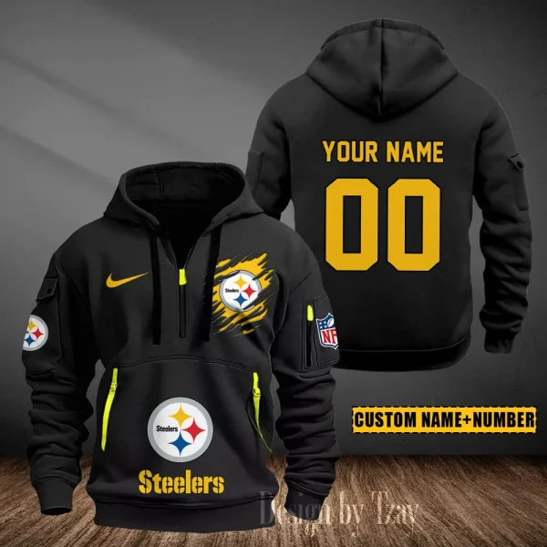 Pittsburgh Steelers Heavy Fleece Pullover Hoodie AZHEAVYHD448 - Image 2