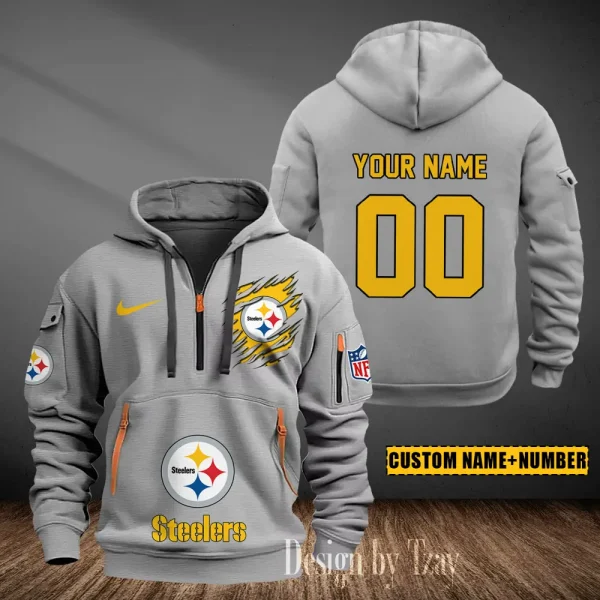 Pittsburgh Steelers Heavy Fleece Pullover Hoodie AZHEAVYHD448 - Image 3
