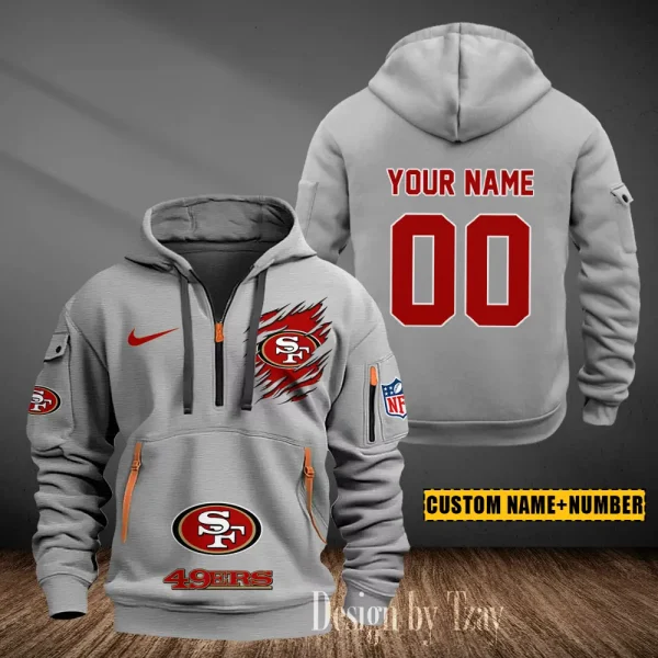 San Francisco 49ers Heavy Fleece Pullover Hoodie AZHEAVYHD449