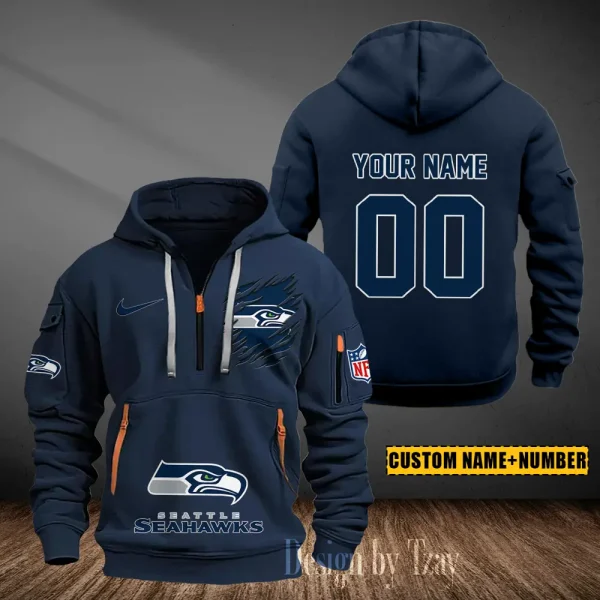 Seattle Seahawks Heavy Fleece Pullover Hoodie AZHEAVYHD450