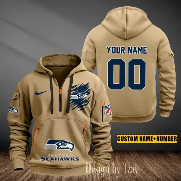 Seattle Seahawks Heavy Fleece Pullover Hoodie AZHEAVYHD450 - Image 3