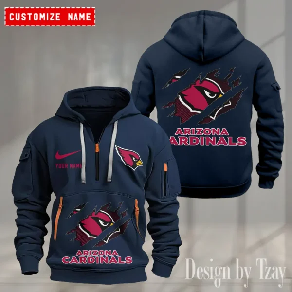 Arizona Cardinals Heavy Fleece Pullover Hoodie AZHEAVYHD454 - Image 3