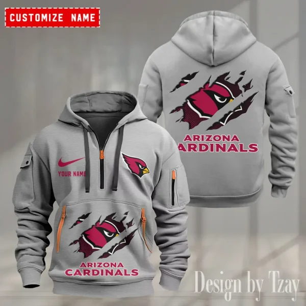 Arizona Cardinals Heavy Fleece Pullover Hoodie AZHEAVYHD454 - Image 4