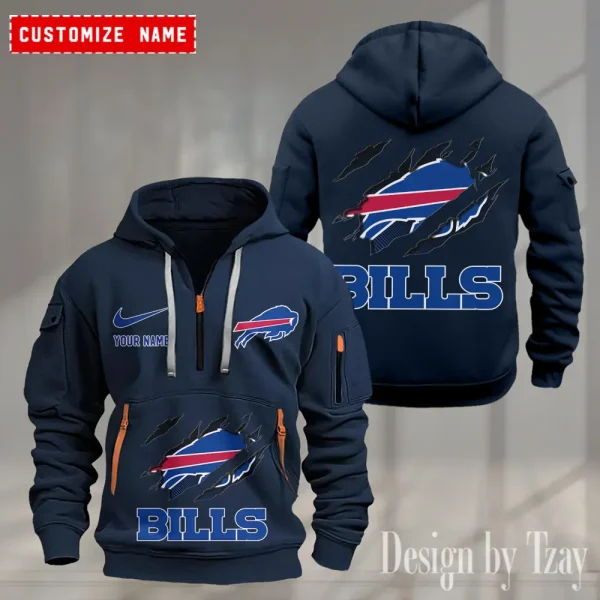 Buffalo Bills Heavy Fleece Pullover Hoodie AZHEAVYHD457 - Image 2