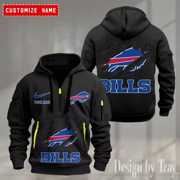 Buffalo Bills Heavy Fleece Pullover Hoodie AZHEAVYHD457 - Image 3