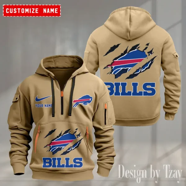Buffalo Bills Heavy Fleece Pullover Hoodie AZHEAVYHD457 - Image 4