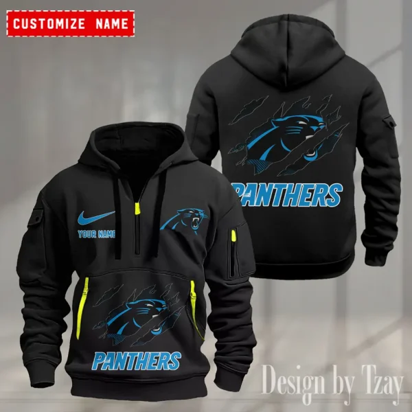 Carolina Panthers Heavy Fleece Pullover Hoodie AZHEAVYHD458 - Image 3