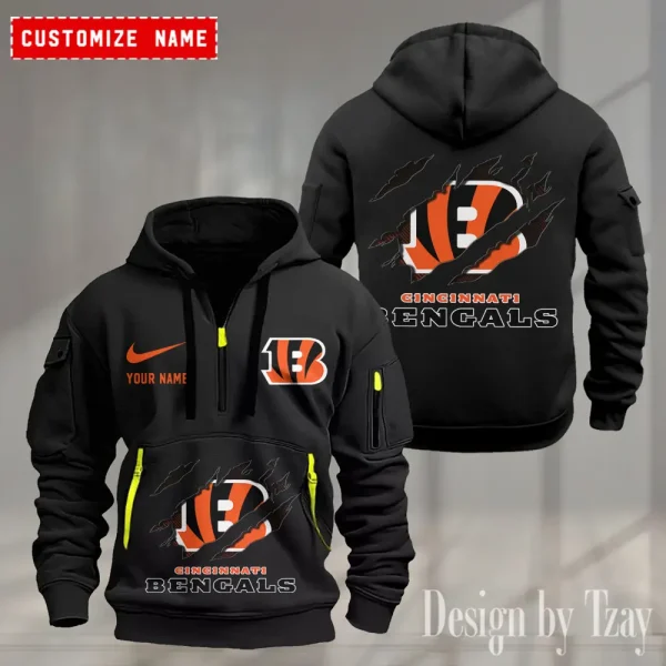 Cincinnati Bengals Heavy Fleece Pullover Hoodie AZHEAVYHD460 - Image 2