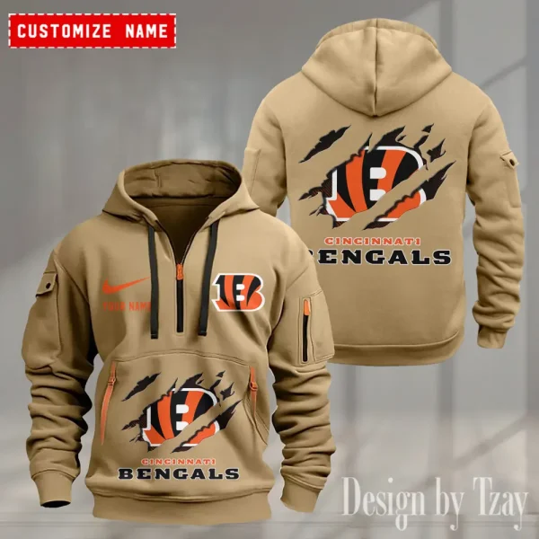 Cincinnati Bengals Heavy Fleece Pullover Hoodie AZHEAVYHD460 - Image 4