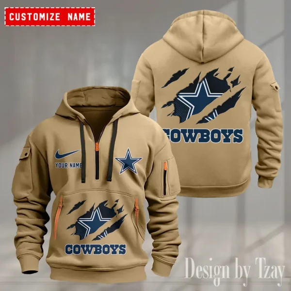 Dallas Cowboys Heavy Fleece Pullover Hoodie AZHEAVYHD494 - Image 3