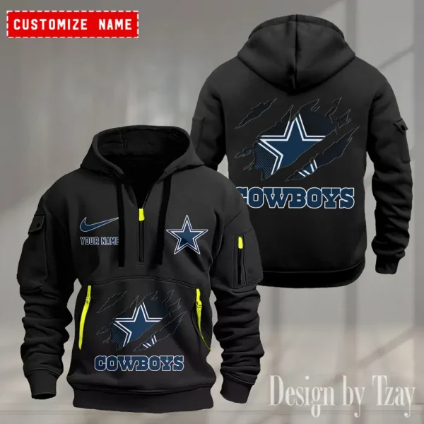 Dallas Cowboys Heavy Fleece Pullover Hoodie AZHEAVYHD494 - Image 4