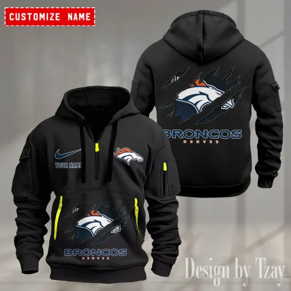 Denver Broncos Heavy Fleece Pullover Hoodie AZHEAVYHD495 - Image 4