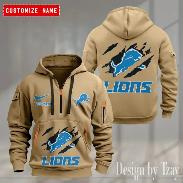 Detroit Lions Heavy Fleece Pullover Hoodie AZHEAVYHD496 - Image 3