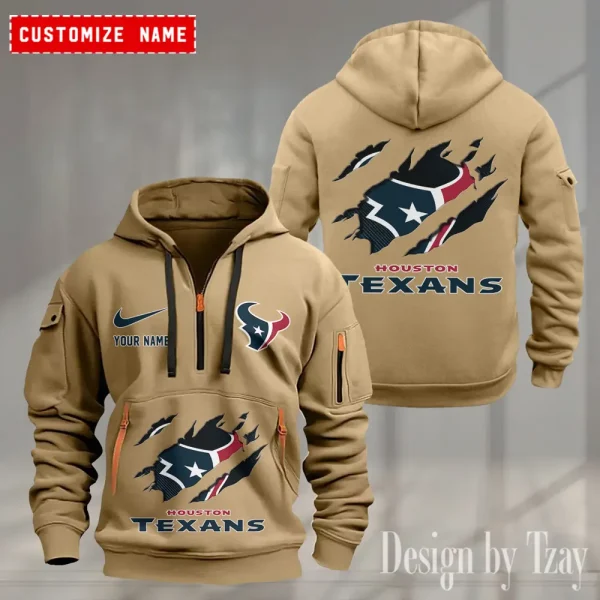 Houston Texans Heavy Fleece Pullover Hoodie AZHEAVYHD498 - Image 3