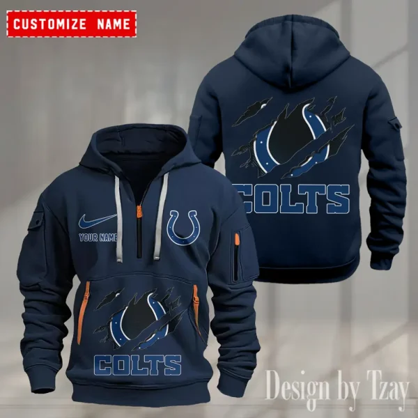 Indianapolis Colts Heavy Fleece Pullover Hoodie AZHEAVYHD499 - Image 3