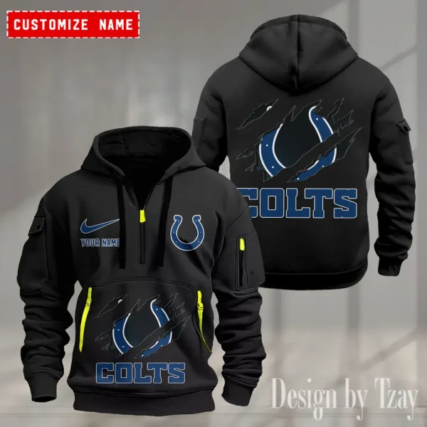 Indianapolis Colts Heavy Fleece Pullover Hoodie AZHEAVYHD499 - Image 4