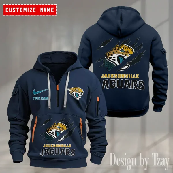 Jacksonville Jaguars Heavy Fleece Pullover Hoodie AZHEAVYHD500 - Image 3