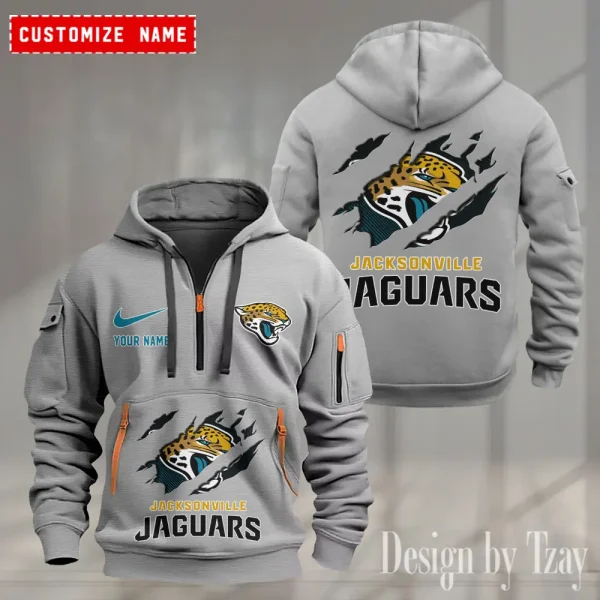 Jacksonville Jaguars Heavy Fleece Pullover Hoodie AZHEAVYHD500 - Image 4