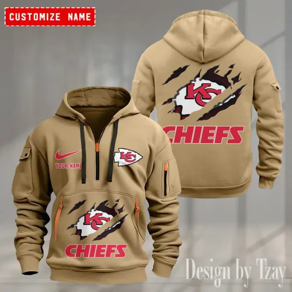 Kansas City Chiefs Heavy Fleece Pullover Hoodie AZHEAVYHD501