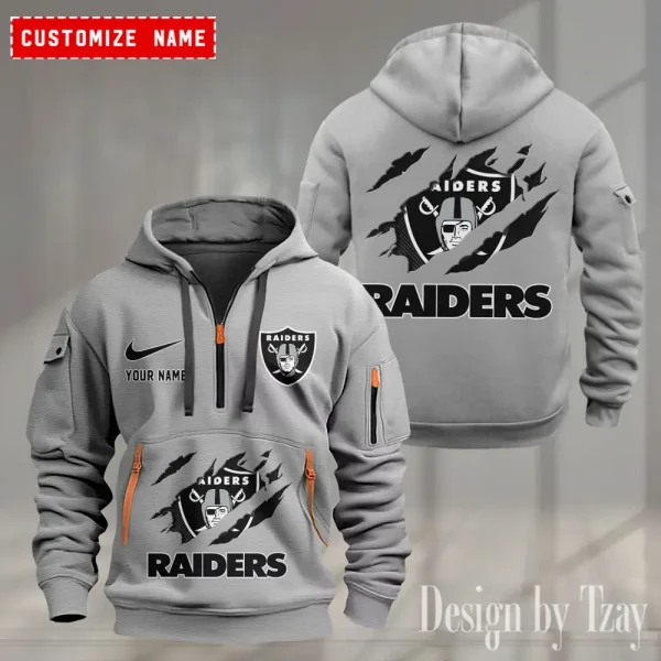 Las Vegas Raiders Heavy Fleece Pullover Hoodie AZHEAVYHD502 - Image 2