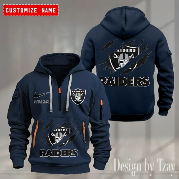 Las Vegas Raiders Heavy Fleece Pullover Hoodie AZHEAVYHD502 - Image 3