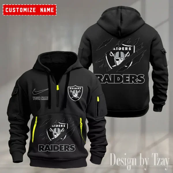 Las Vegas Raiders Heavy Fleece Pullover Hoodie AZHEAVYHD502 - Image 4