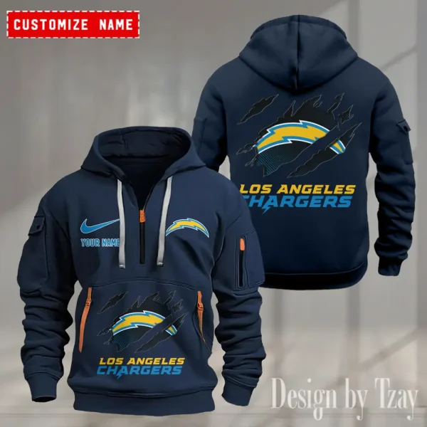 Los Angeles Chargers Heavy Fleece Pullover Hoodie AZHEAVYHD503 - Image 2