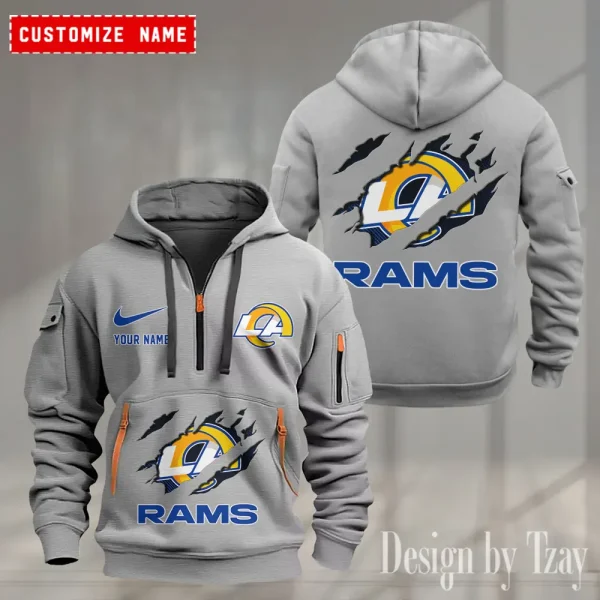 Los Angeles Rams Heavy Fleece Pullover Hoodie AZHEAVYHD504 - Image 3