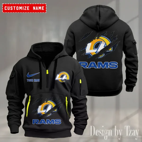 Los Angeles Rams Heavy Fleece Pullover Hoodie AZHEAVYHD504 - Image 4