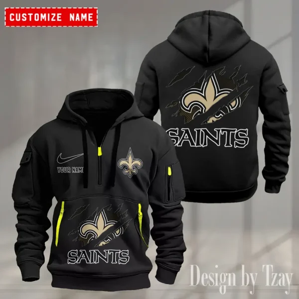 New Orleans Saints Heavy Fleece Pullover Hoodie AZHEAVYHD508
