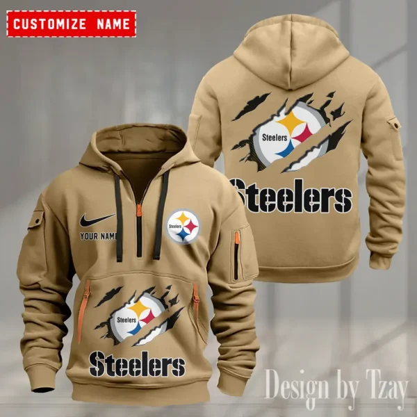 Pittsburgh Steelers Heavy Fleece Pullover Hoodie AZHEAVYHD512