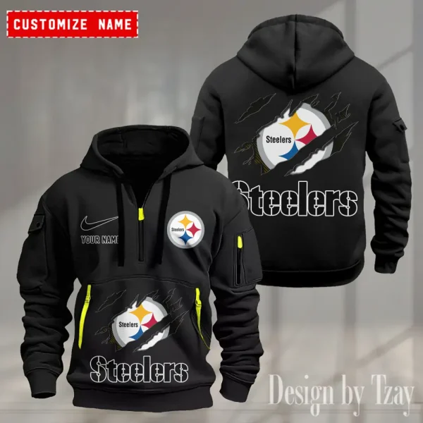 Pittsburgh Steelers Heavy Fleece Pullover Hoodie AZHEAVYHD512 - Image 2