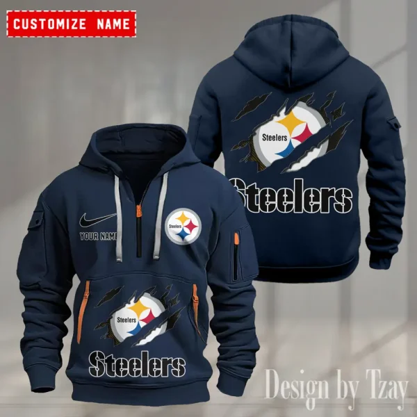 Pittsburgh Steelers Heavy Fleece Pullover Hoodie AZHEAVYHD512 - Image 3