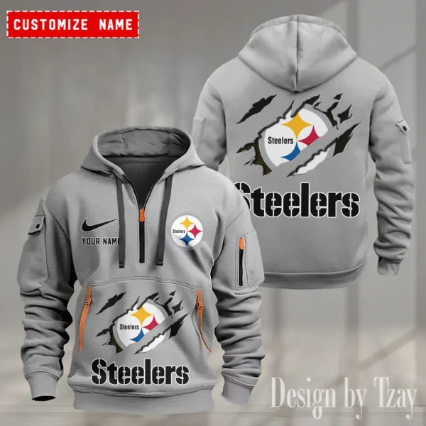 Pittsburgh Steelers Heavy Fleece Pullover Hoodie AZHEAVYHD512 - Image 4