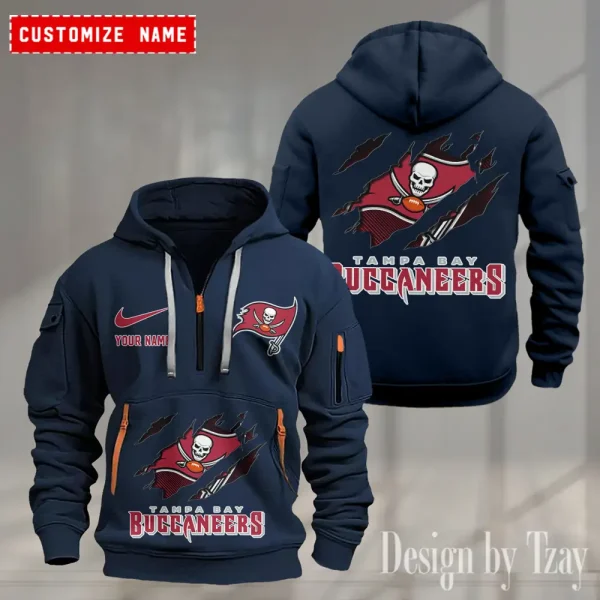 Tampa Bay Buccaneers Heavy Fleece Pullover Hoodie AZHEAVYHD515 - Image 2