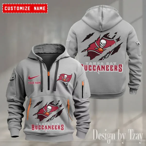 Tampa Bay Buccaneers Heavy Fleece Pullover Hoodie AZHEAVYHD515 - Image 3