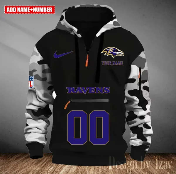 Baltimore Ravens Men Camouflage Hooded Sweatshirts New 2025 SPTMCPS003