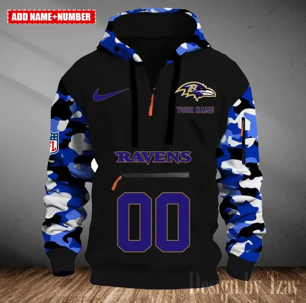 Baltimore Ravens Men Camouflage Hooded Sweatshirts New 2025 SPTMCPS003 - Image 2